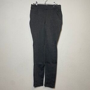 Time and Tru Womens Gray Slim Leg Zipper Back Pants S/CH 4-6 Office Business
